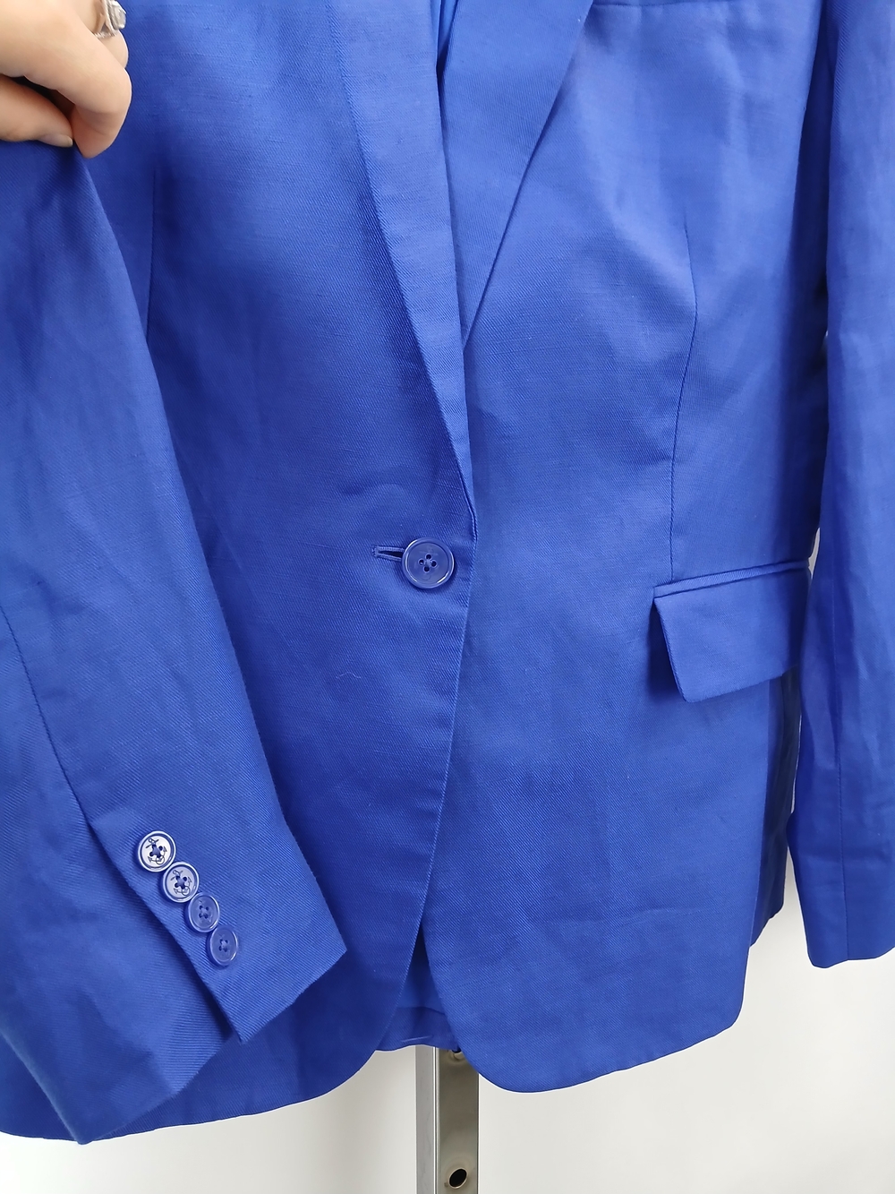 Lauren Ralph Lauren Women's Linen Blend Twill Blazer Blue Size 16 NWT - Picture 11 of 16